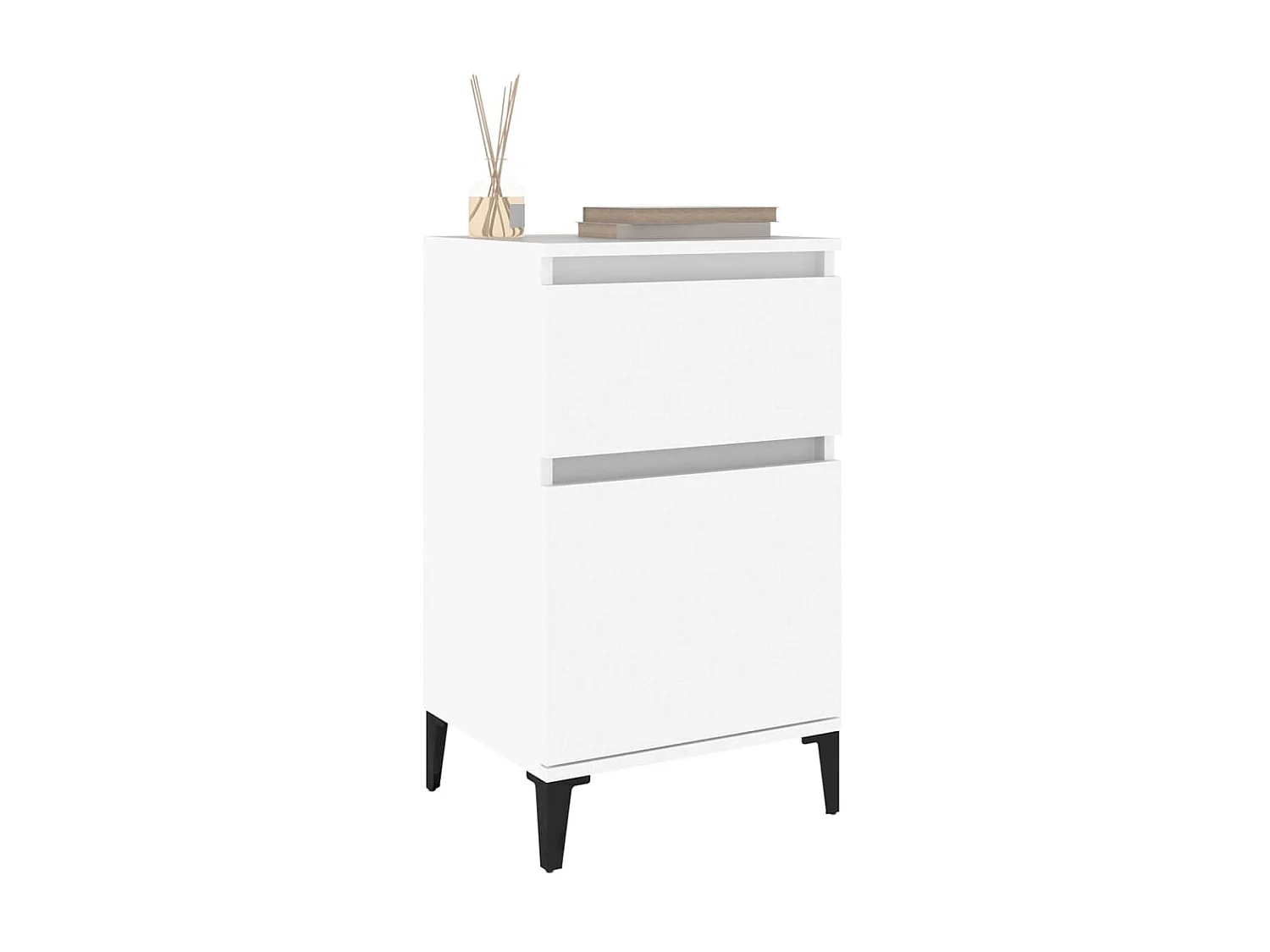 Mesa de cabeceira 40x35x70 cm branco PT93264