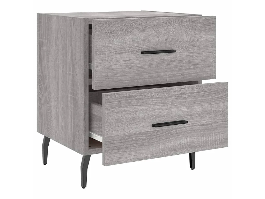 Table de chevet gris sonoma 40x35x47,5 cm bois d'ingénierie QPD97900