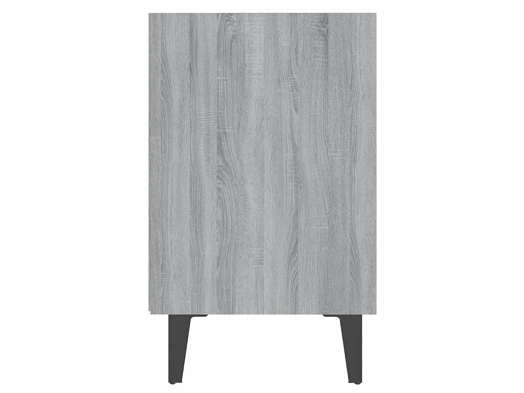 Table de chevet avec pieds en métal Sonoma gris 40x30x50 cm KEFWE10829