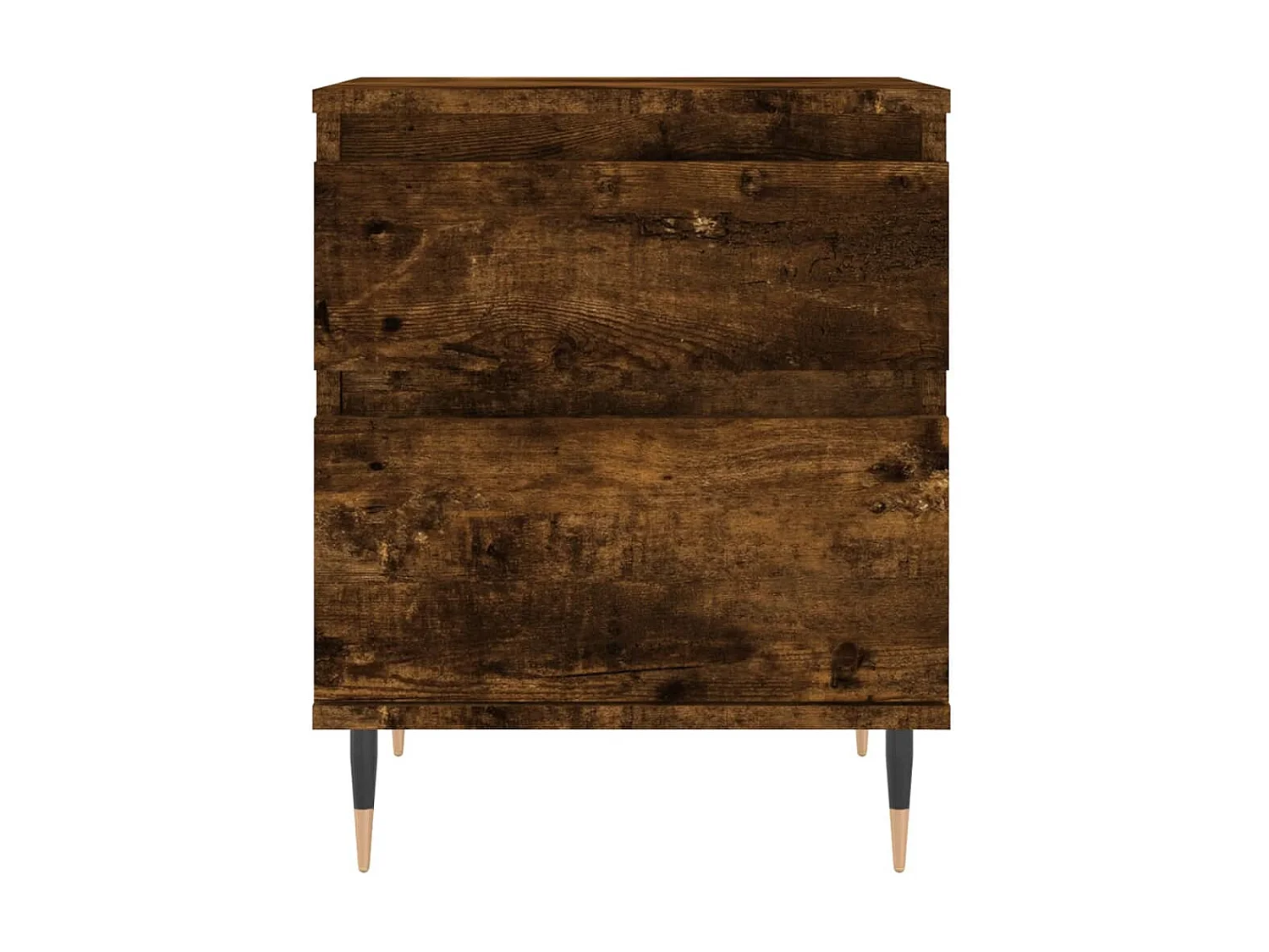 Table de chevet chêne fumé 40x35x50 cm bois d'ingénierie QPD14789