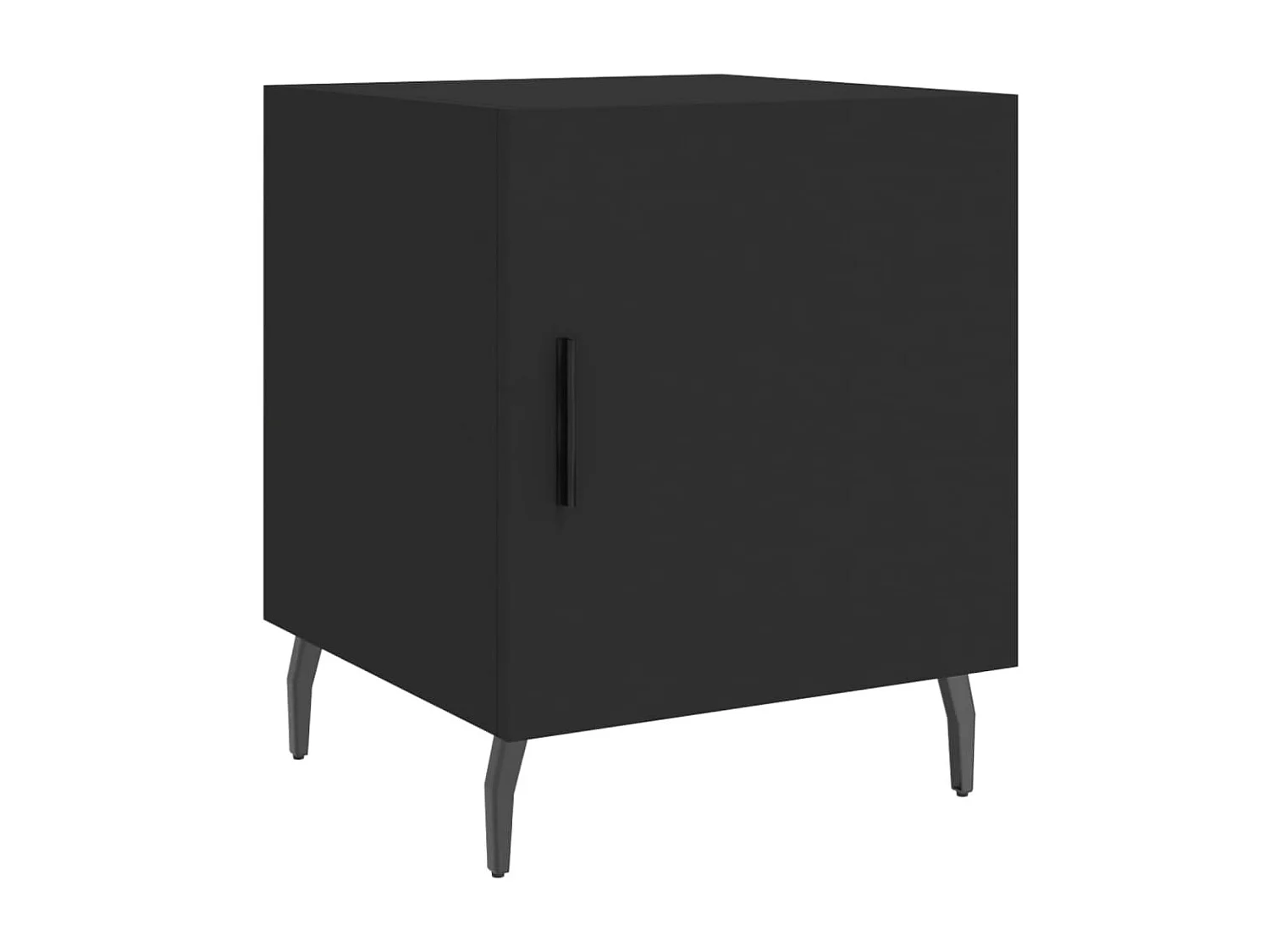 Mesita de noche madera de ingeniería negro 40x40x50 cm ES34235