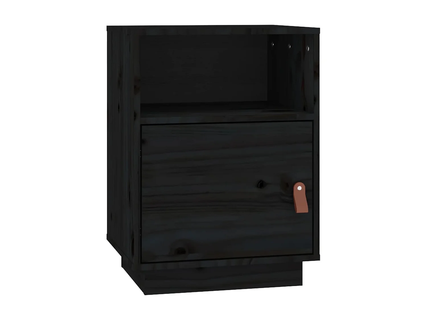 Table de chevet Noir 40x34x55 cm Bois de pin massif KEFWE90589