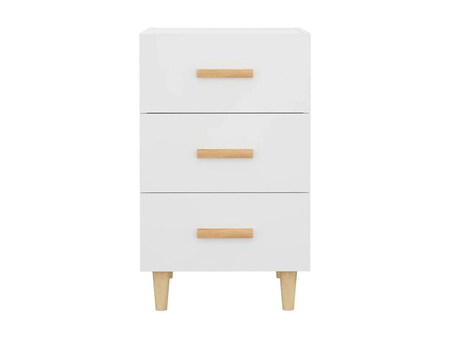 Mesita de noche madera de ingeniería blanco 40x40x66 cm ES31474