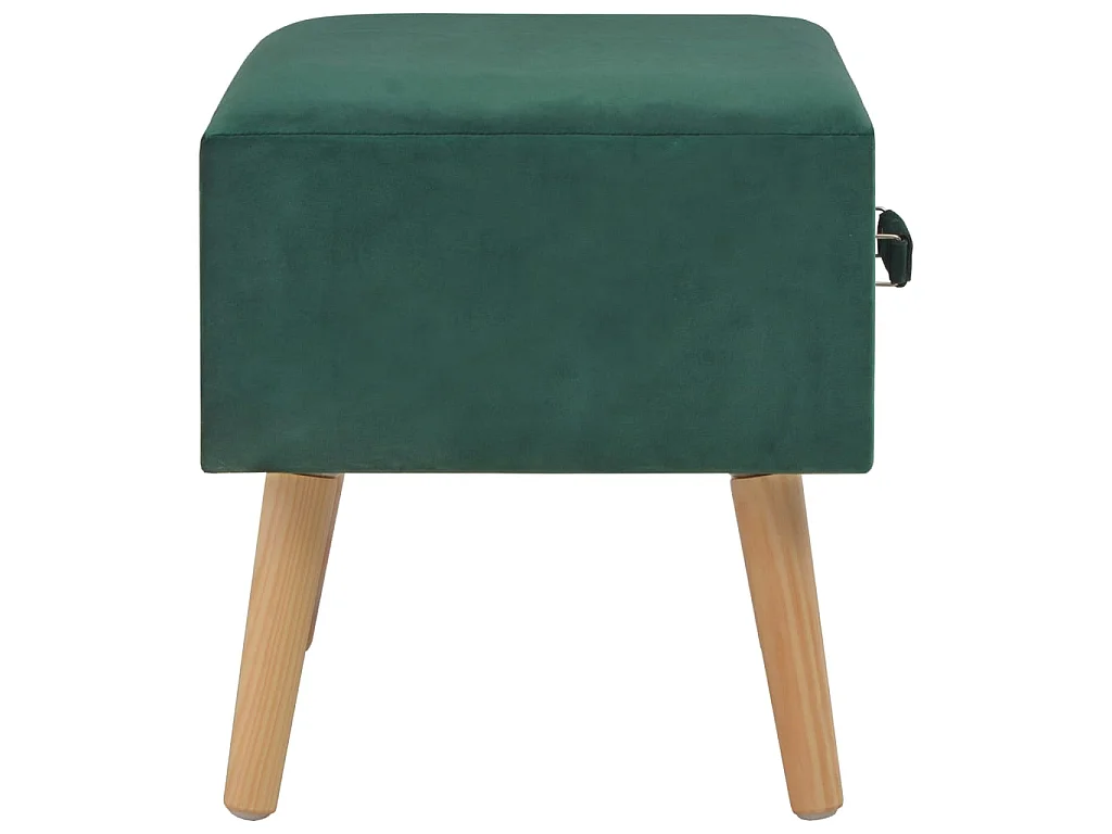 Table de chevet Vert 40x35x40 cm Velours KEFWE99805