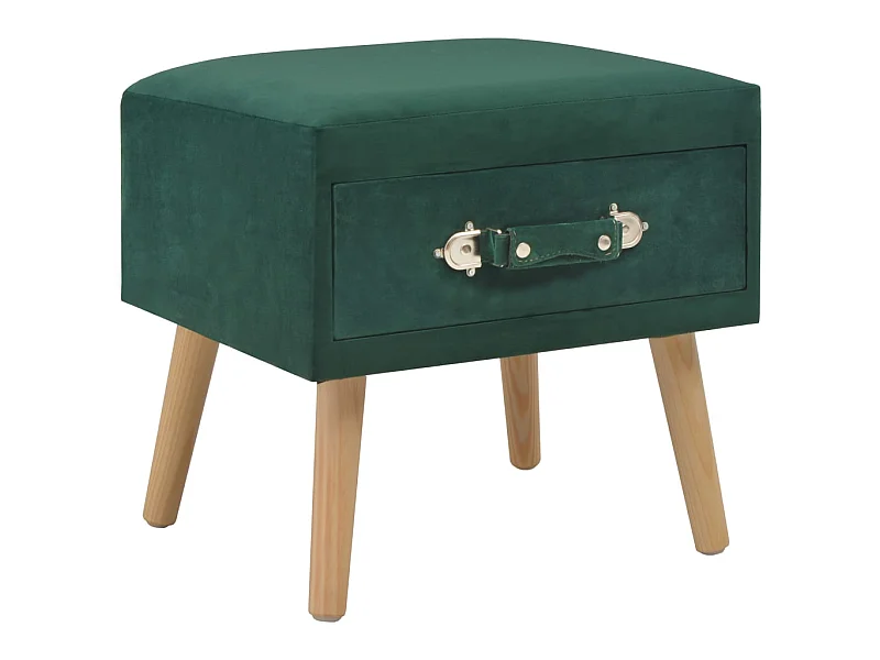 Table de chevet Vert 40x35x40 cm Velours KEFWE99805