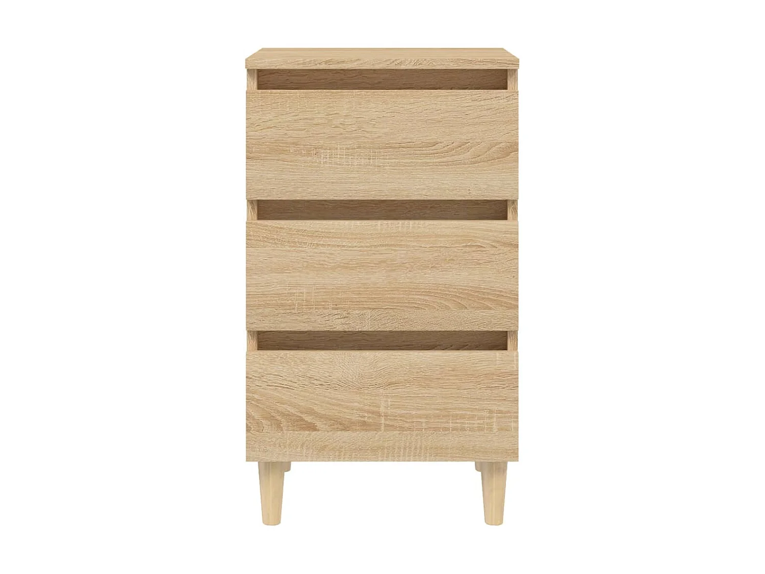 Table de chevet avec pieds en bois Chêne sonoma 40x35x69 cm KEFWE34089