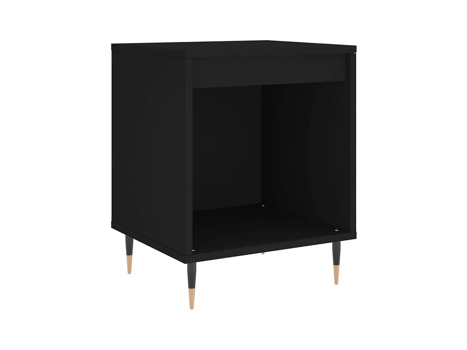 Table de chevet Noir 40x35x50 cm Bois d'ingénierie QPD86881