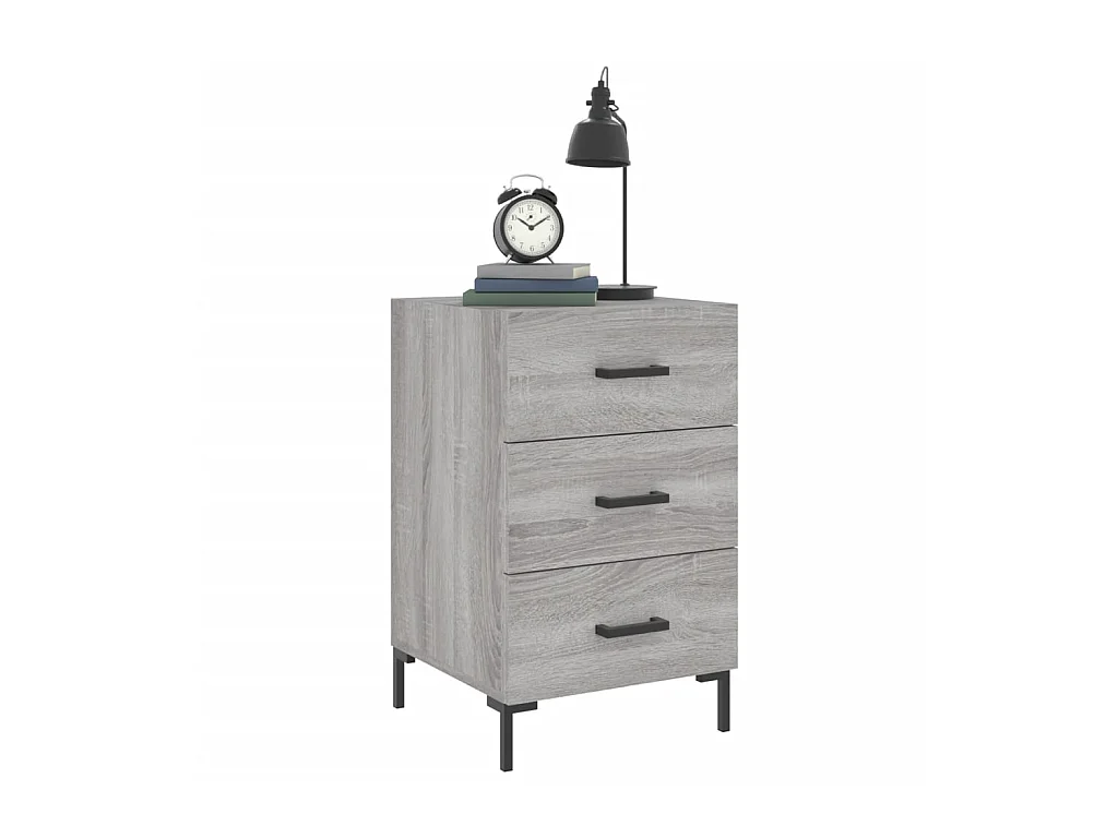 Table de chevet sonoma gris 40x40x66 cm bois d'ingénierie QPD30912