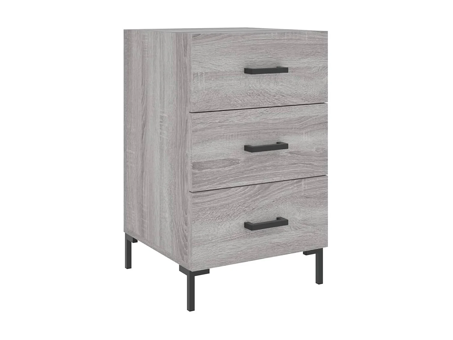 Table de chevet sonoma gris 40x40x66 cm bois d'ingénierie QPD30912