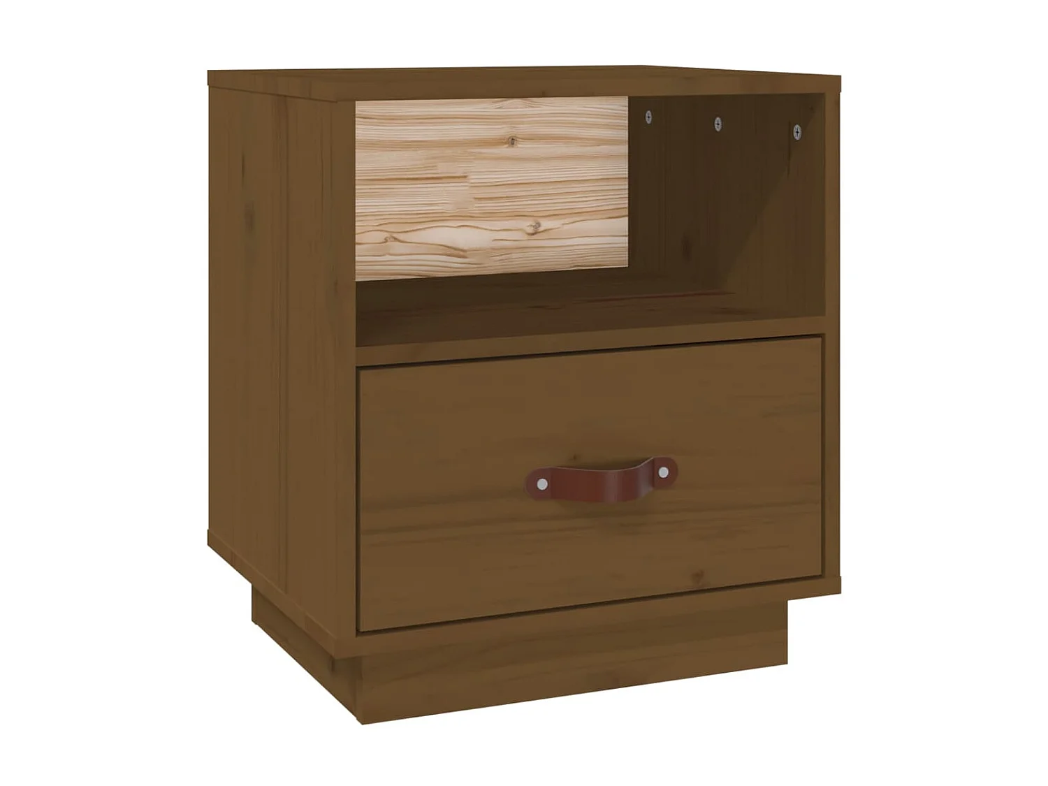 Table de chevet Marron miel 40x34x45 cm Bois de pin massif KEFWE20576