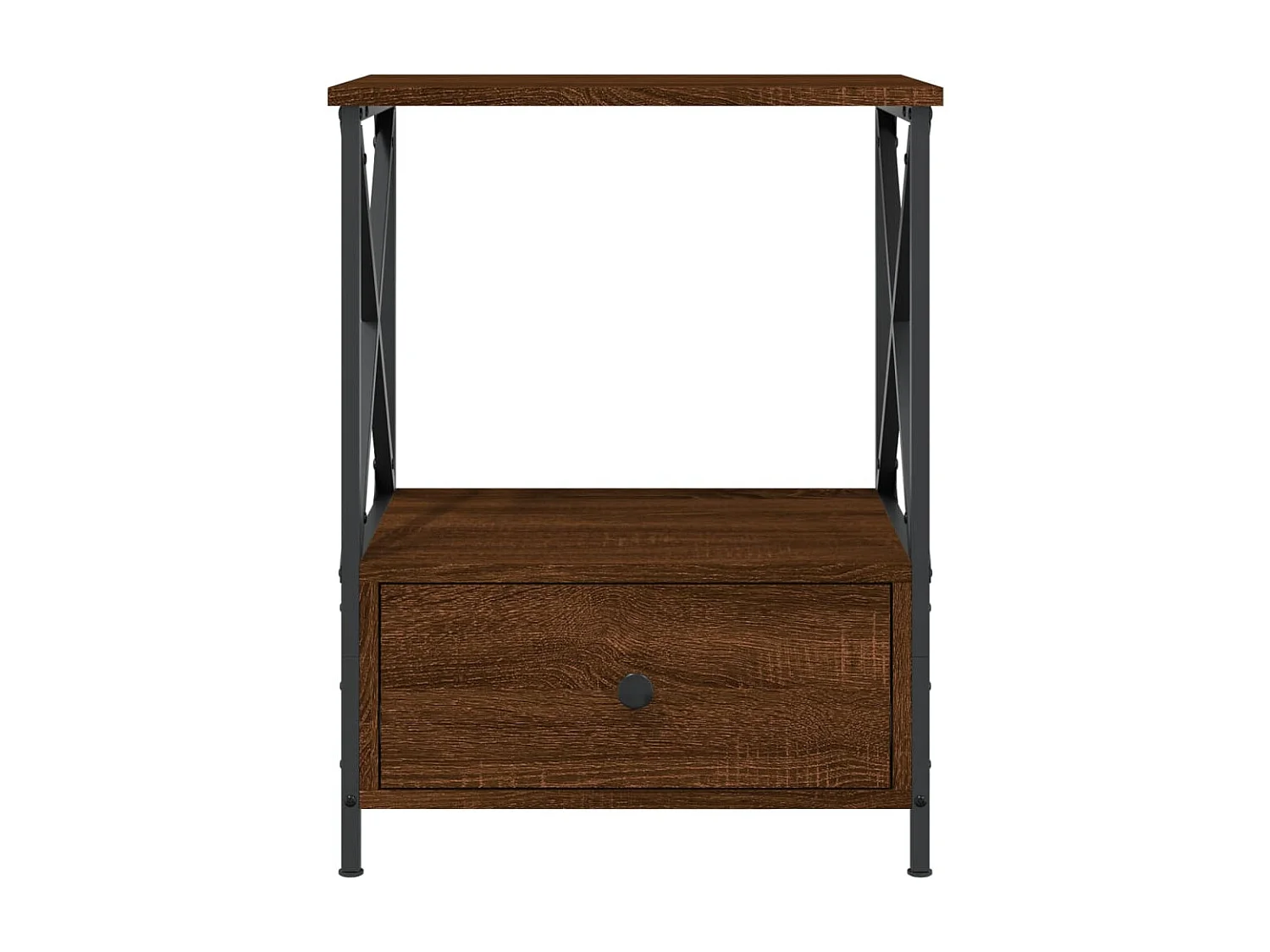 Mesa cabeceira 50x41x65 cm derivados madeira carvalho castanho PT11422