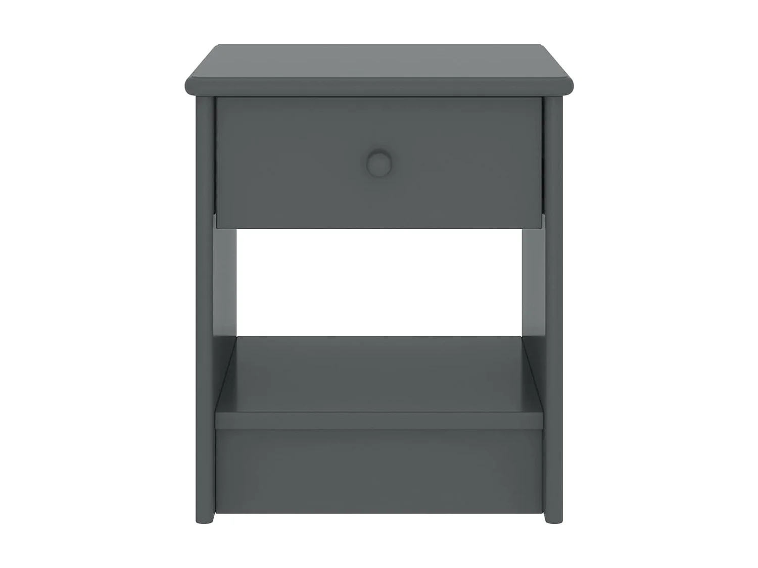 Mesa de cabeceira 35x30x40 cm pinho maciço cinzento-escuro PT40578