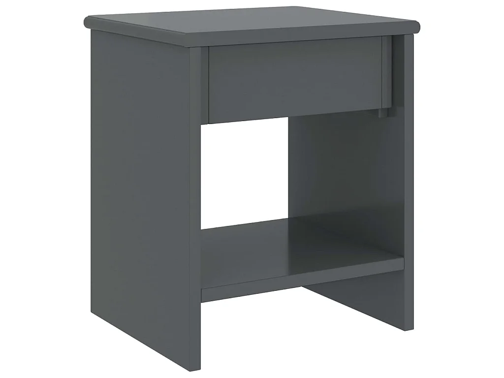 Mesa de cabeceira 35x30x40 cm pinho maciço cinzento-escuro PT40578