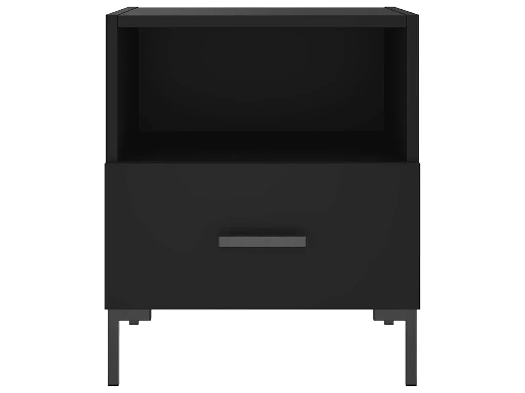 Nachtkastje 40x35x47,5 cm bewerkt hout zwart NL64274