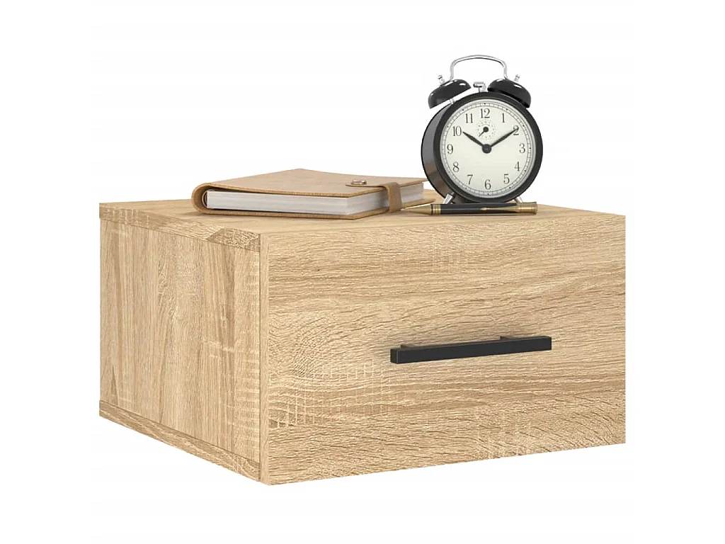Nachtkastje wandgemonteerd 35x35x20 cm sonoma eikenkleurig NL61819