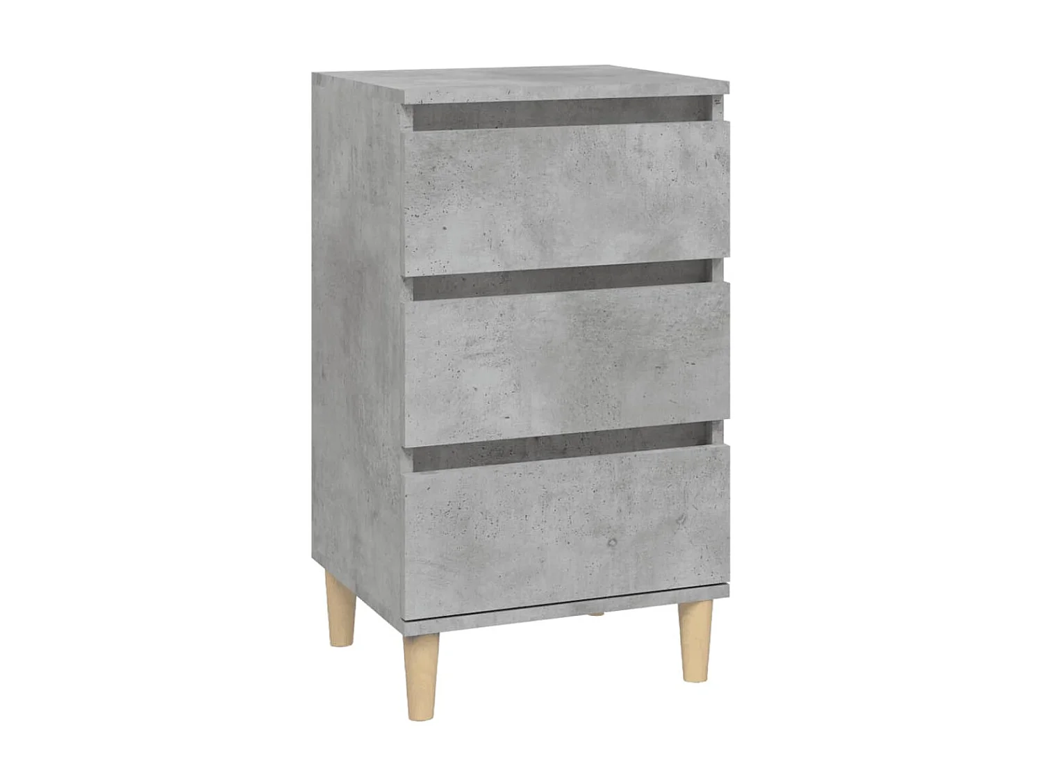 Nachtkastje 40x35x70 cm bewerkt hout betongrijs NL90951