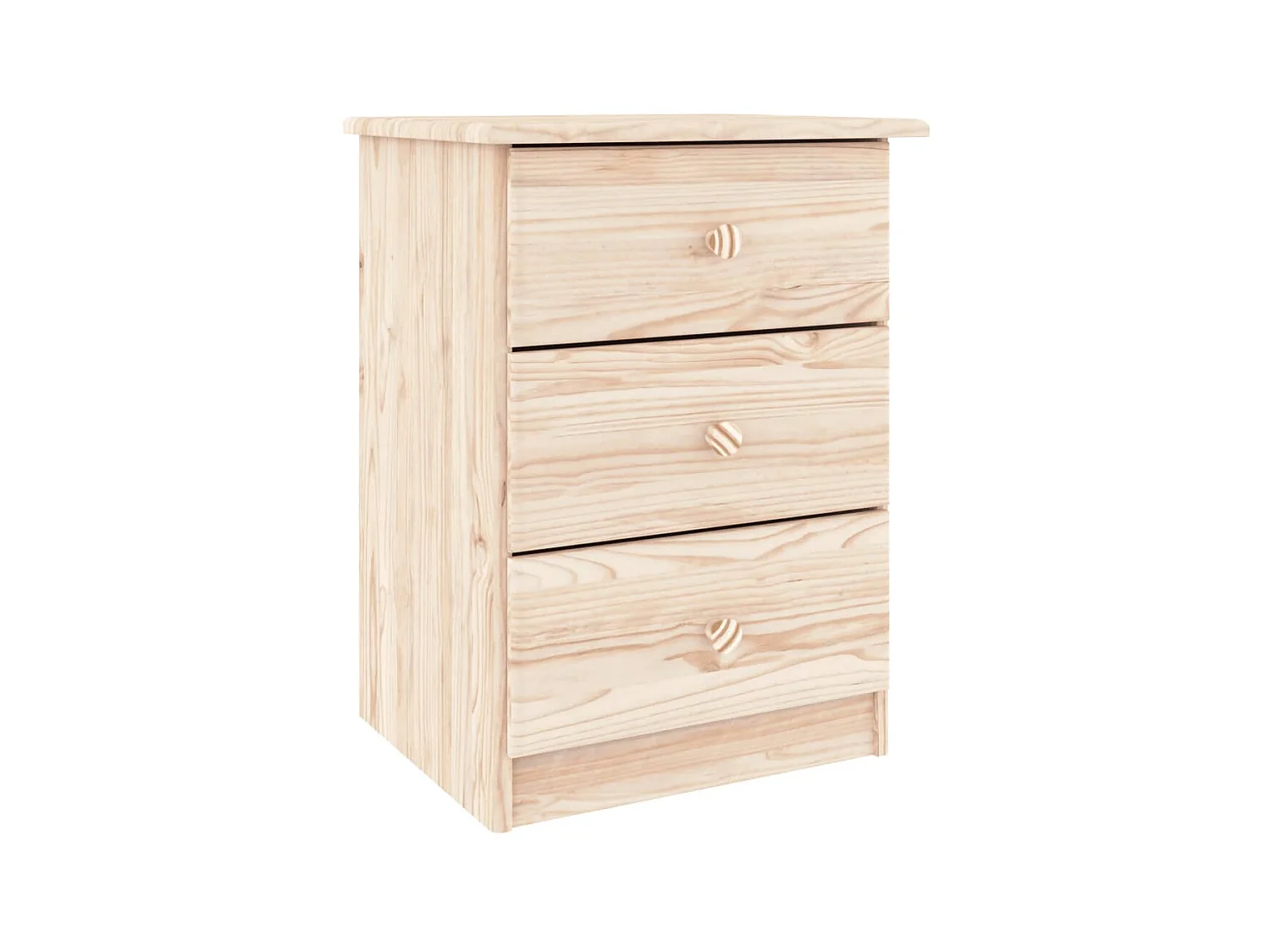 Mesita de noche ALTA madera maciza de pino 41x35x55,5 cm ES83430