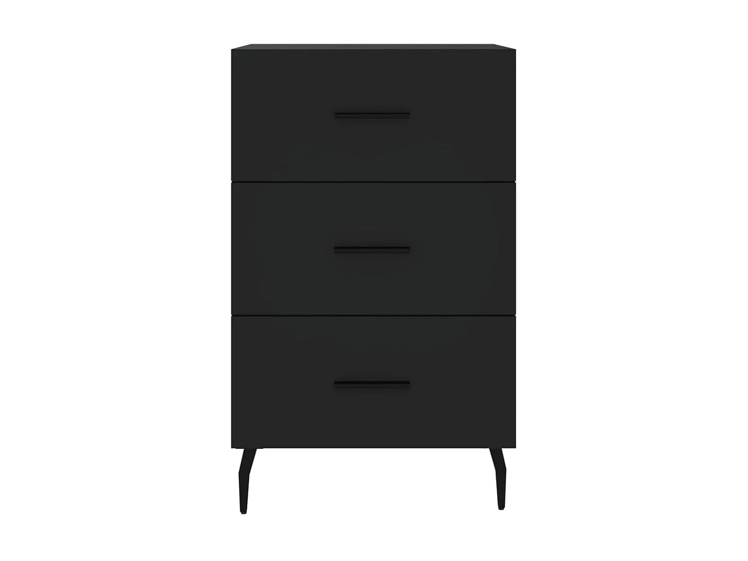 Nachtkastje 40x40x66 cm bewerkt hout zwart NL54801