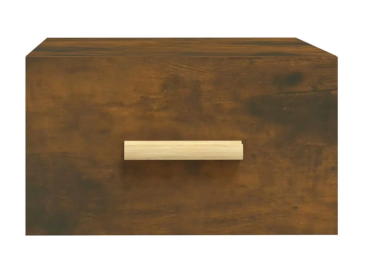 Table de chevet murale chêne fumé 35x35x20 cm KEFWE18913