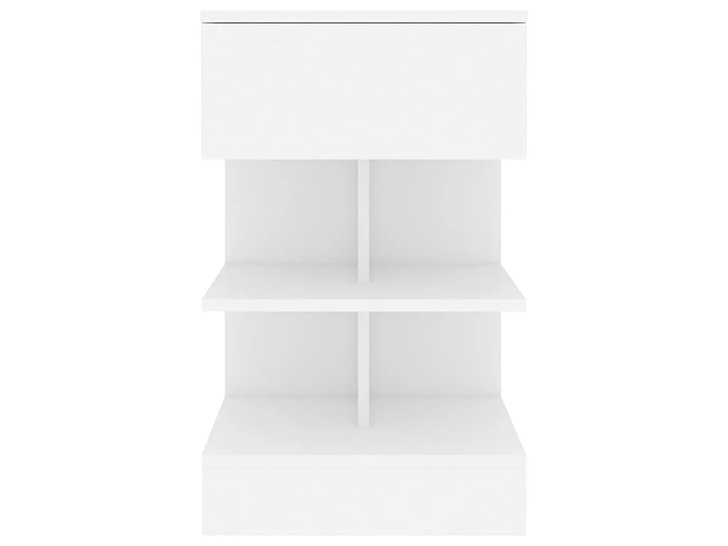 Mesa de cabeceira 40x35x65 cm contraplacado branco PT37623