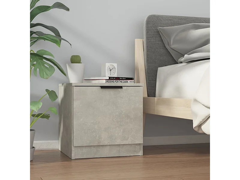 Mesa de cabeceira 40x39x40 cm cinzento cimento PT62447