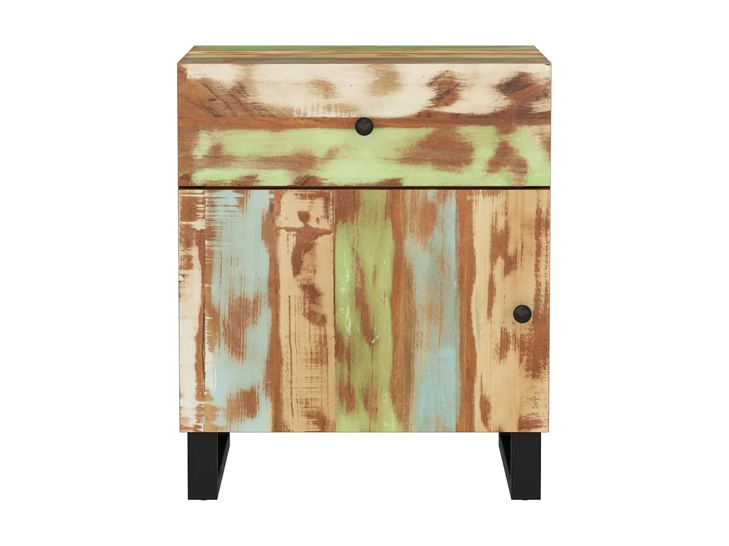 Table de chevet 50x33x60cm Bois de récupération et d'ingénierie KEFWE60508