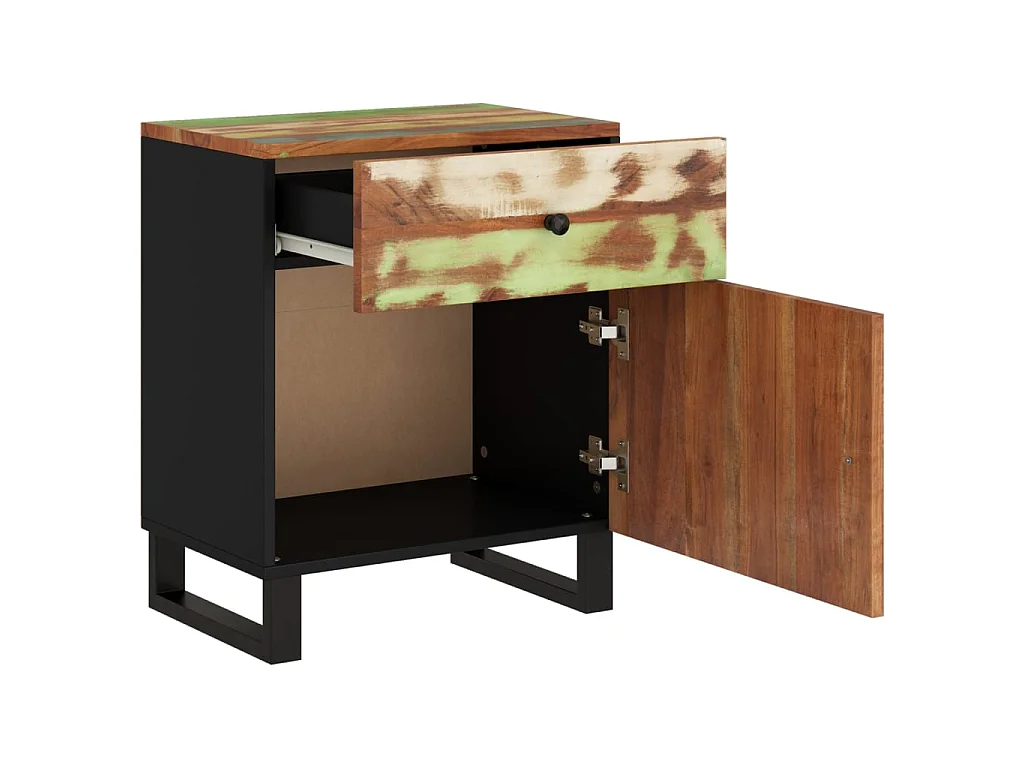 Table de chevet 50x33x60cm Bois de récupération et d'ingénierie KEFWE60508