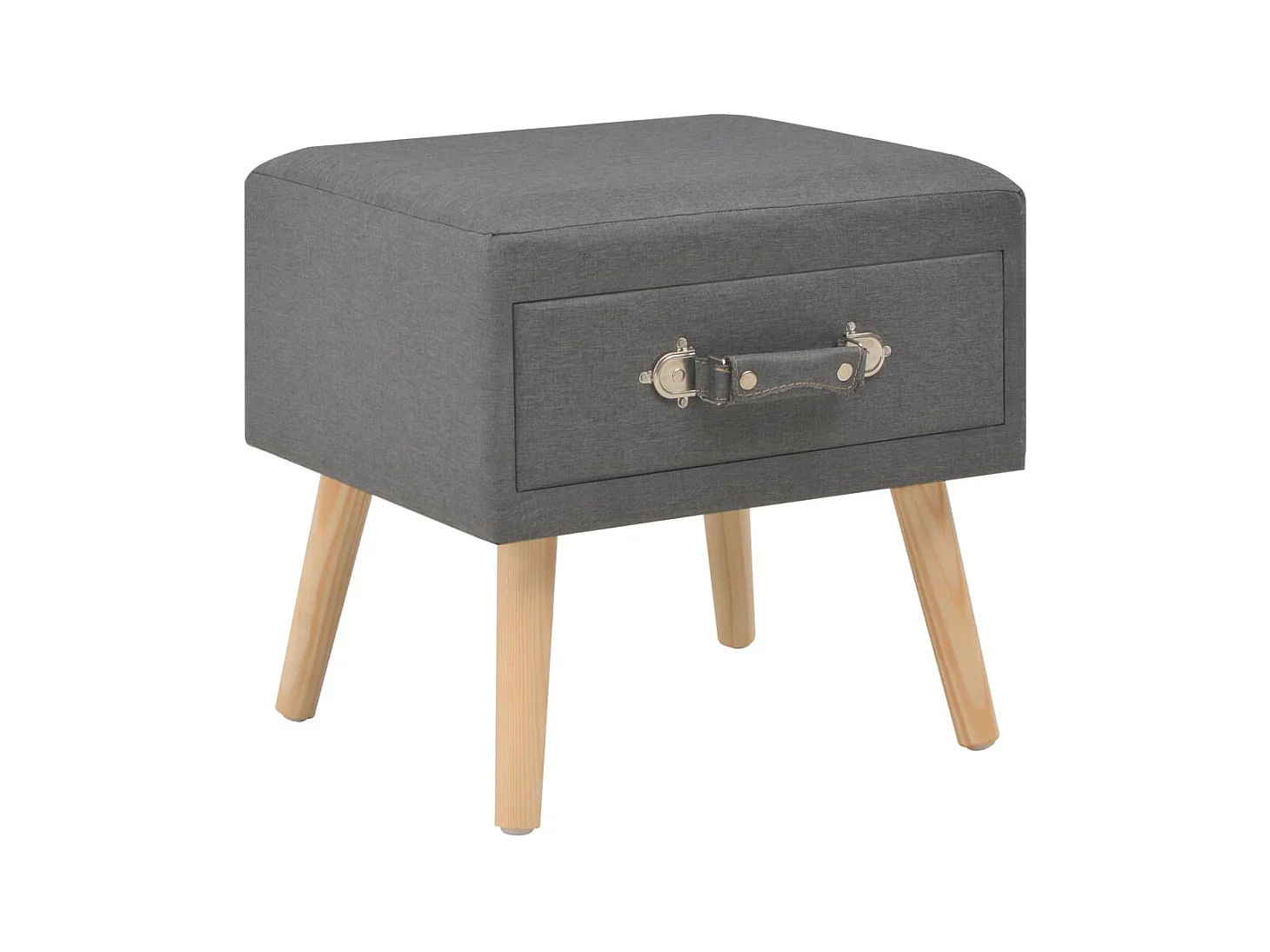 Table de chevet Gris foncé 40x35x40 cm Tissu KEFWE23571