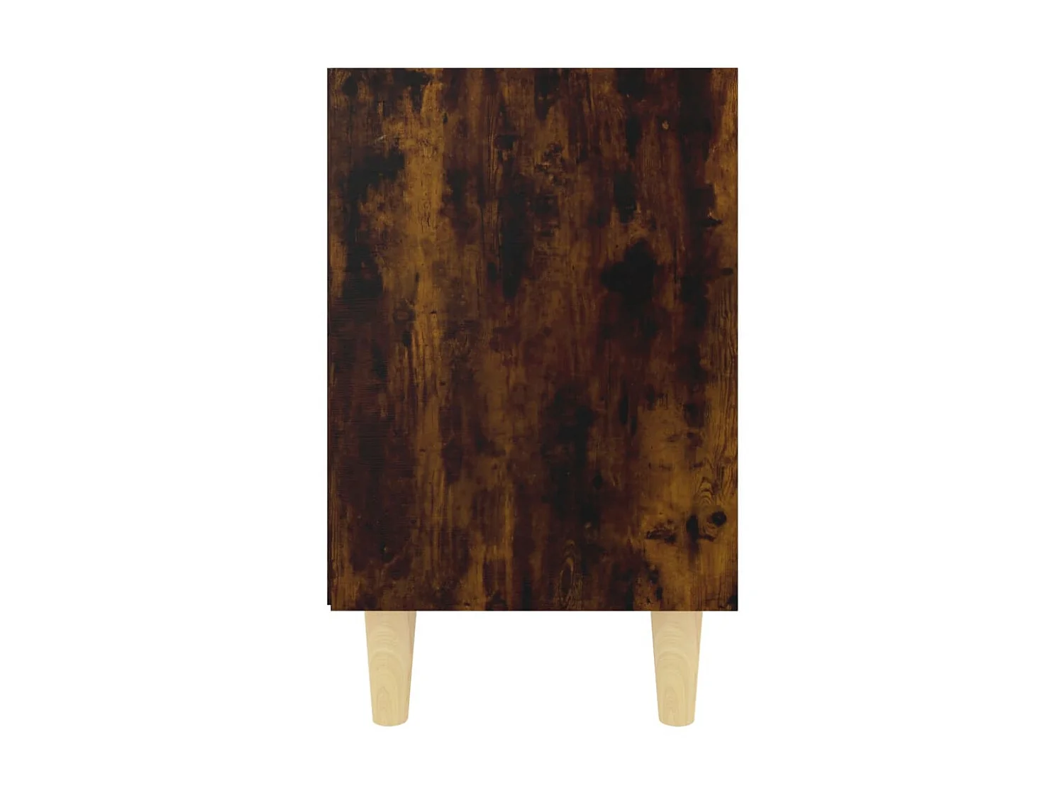 Table de chevet avec pieds en bois massif Chêne fumé 40x30x50cm KEFWE87622