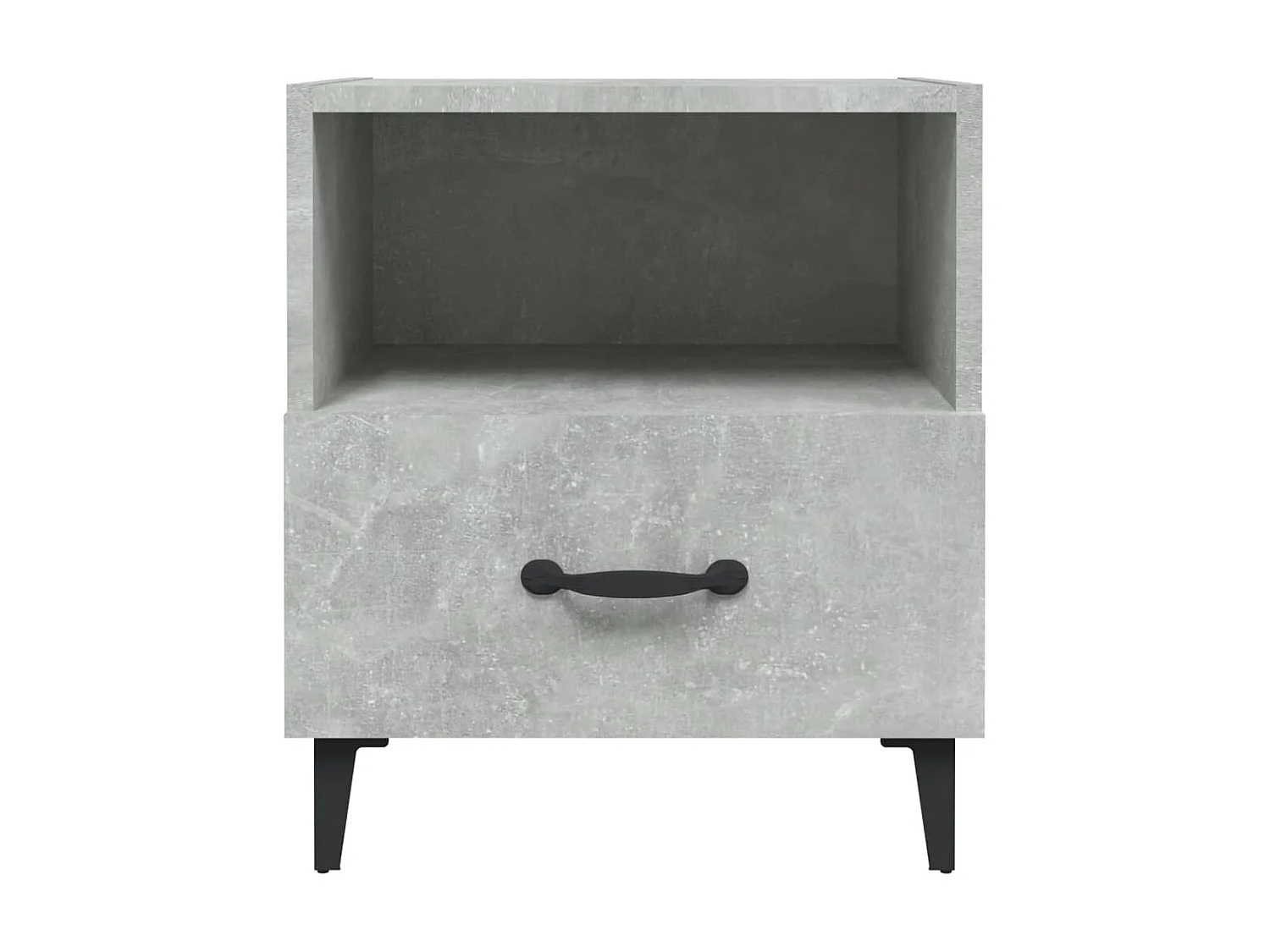 Mesita de noche madera contrachapada gris hormigón ES67271