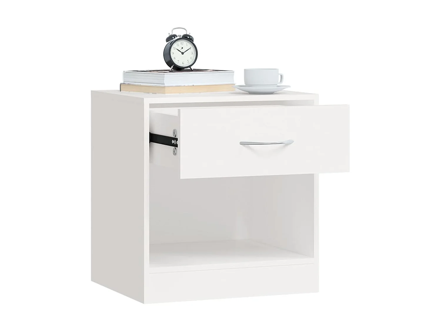 Lot de 2 Tables de chevet avec tiroir Blanc KEFWE72407