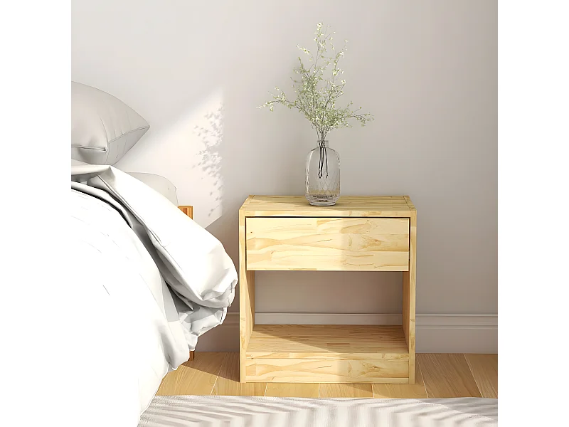 Nachtkastje 40x31x40 cm massief grenenhout NL54912