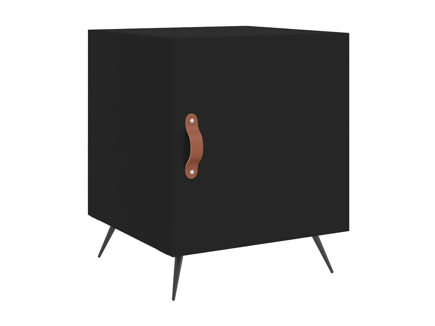 Nachtkastje 40x40x50 cm bewerkt hout zwart NL13021