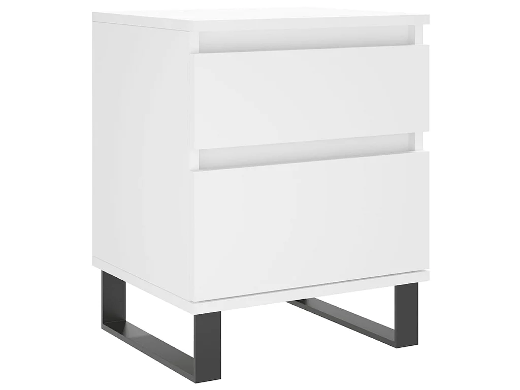 Table de chevet Blanc 40x35x50 cm Bois d'ingénierie QPD11006