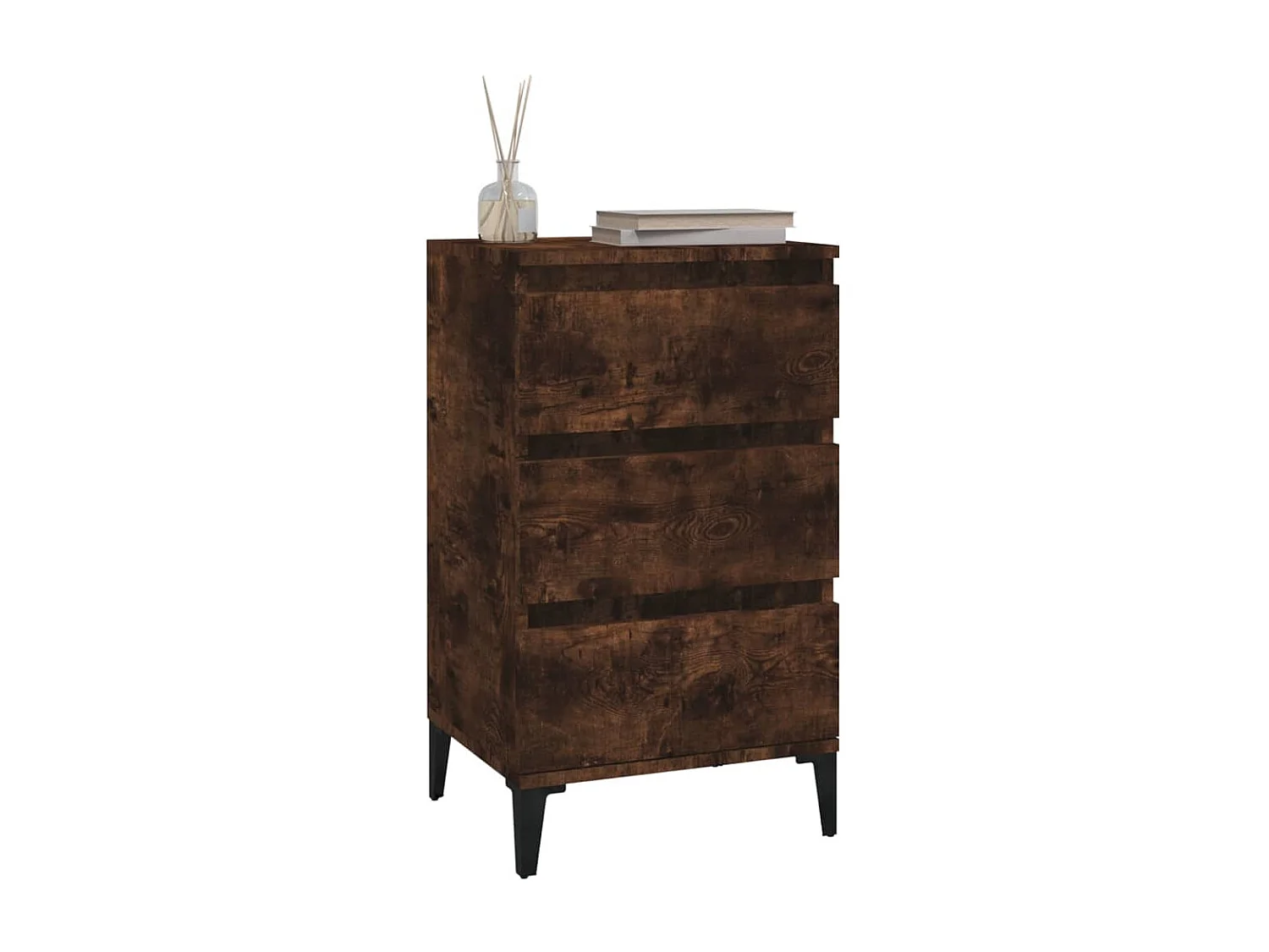 Mesa cabeceira 40x35x70 cm derivados madeira carvalho fumado PT41389