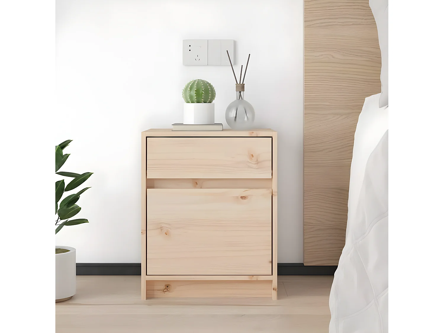 Nachtkastje 40x31x50 cm massief grenenhout NL86329