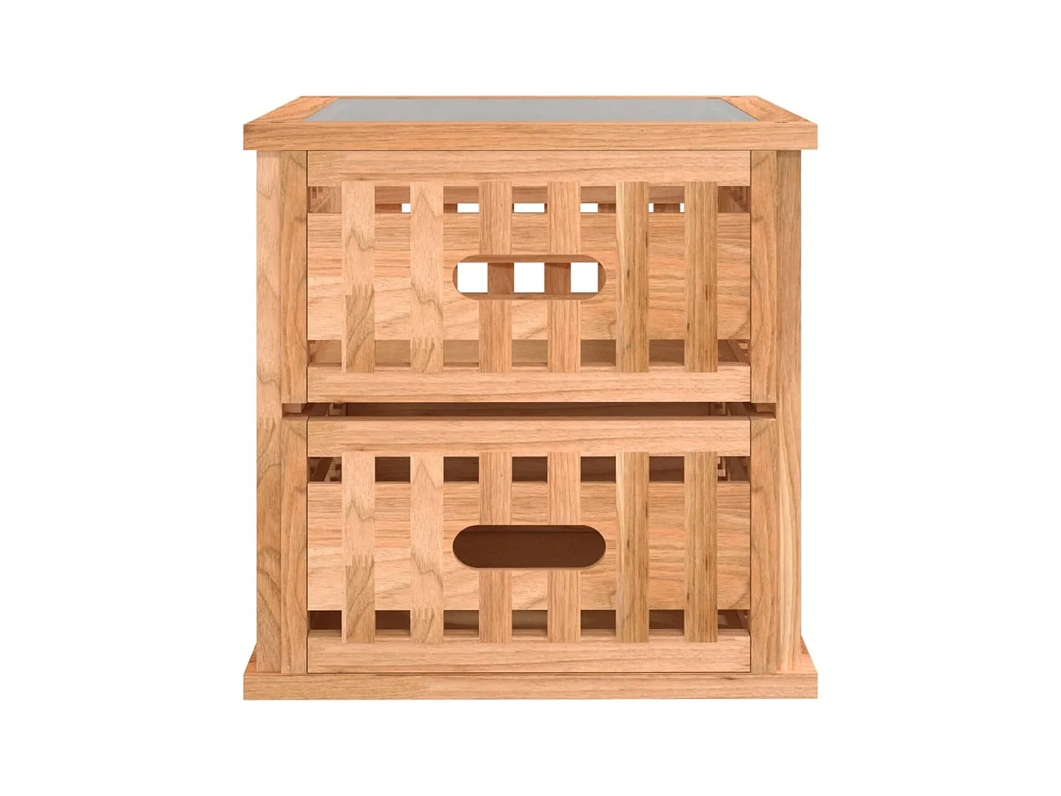 Table de chevet 34x34x34 cm Bois massif de noyer KEFWE90906