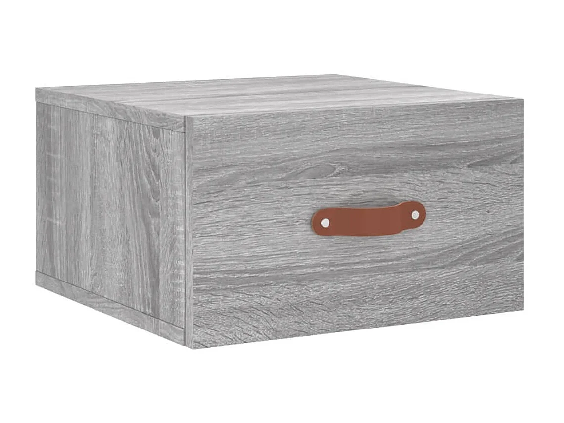 Table de chevet murale sonoma gris 35x35x20 cm QPD33222