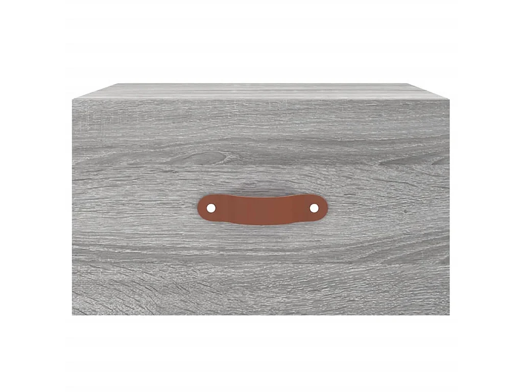 Table de chevet murale sonoma gris 35x35x20 cm QPD33222