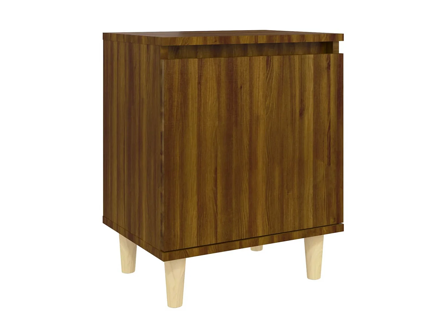 Table de chevet avec pieds en bois Chêne marron 40x30x50 cm KEFWE46624