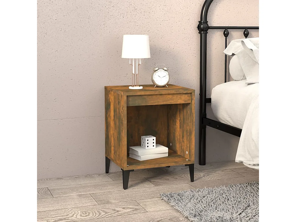 Table de chevet Chêne fumé 40x35x50 cm KEFWE14909