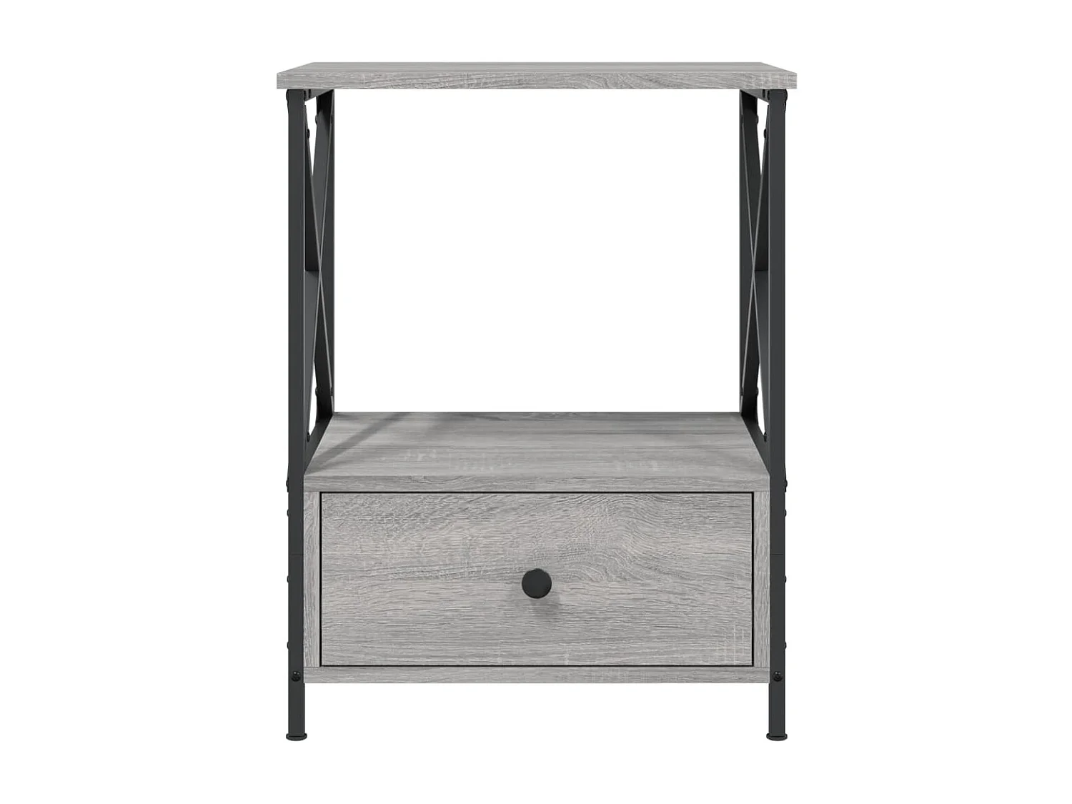 Table de chevet sonoma gris 50x41x65 cm bois d'ingénierie QPD44555
