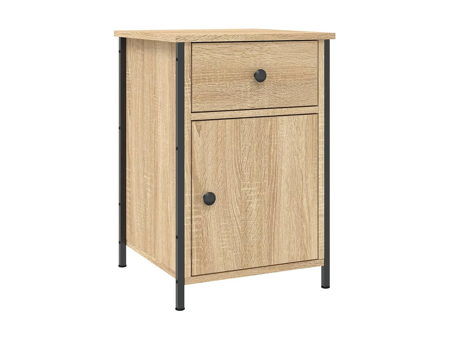 Table de chevet chêne sonoma 40x42x60 cm bois d'ingénierie QPD73470