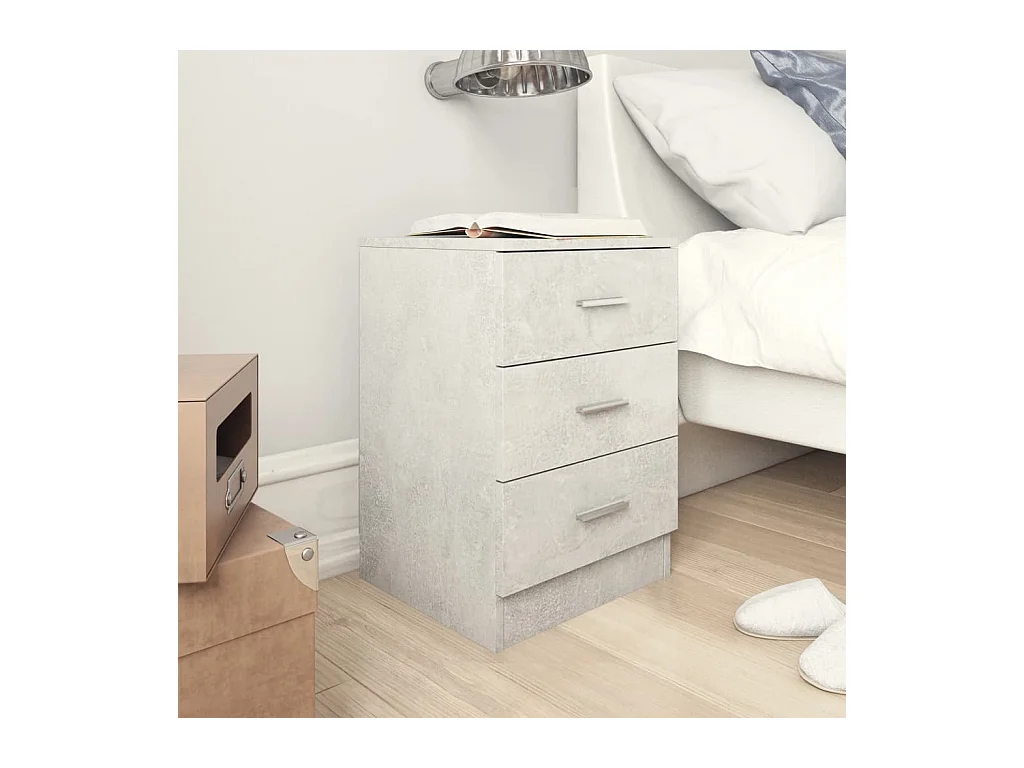 Table de chevet Gris béton 38 x 35 x 56 cm Aggloméré KEFWE43106