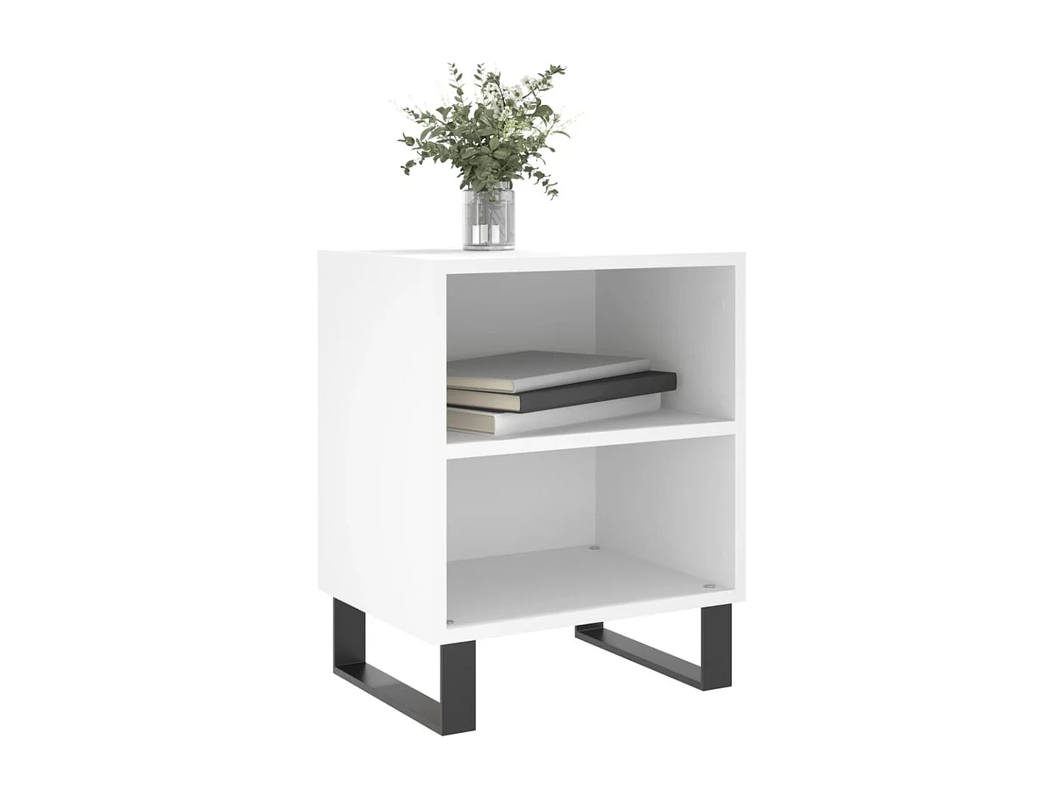 Table de chevet blanc 40x30x50 cm bois d'ingénierie QPD95371