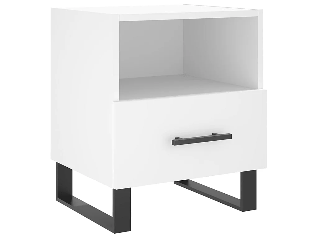 Table de chevet blanc 40x35x47,5 cm bois d'ingénierie QPD71872