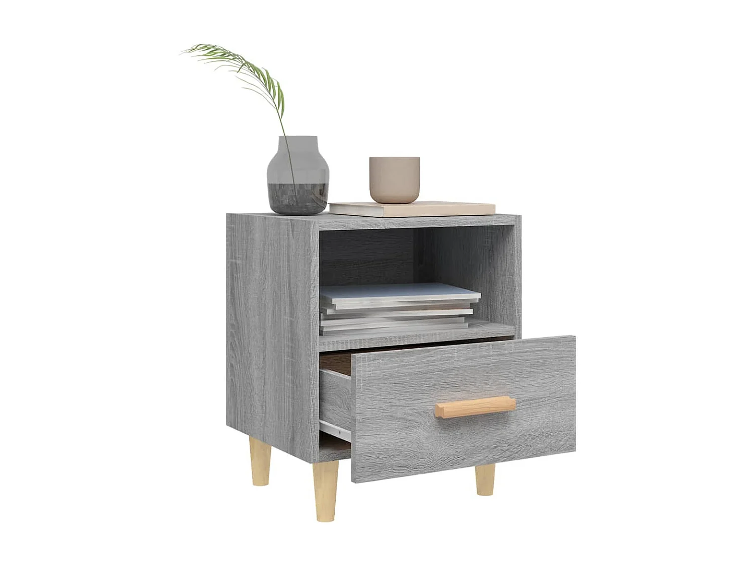 Table de chevet Sonoma gris 40x35x47 cm KEFWE79814