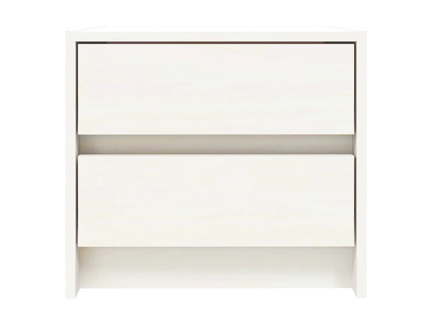 Table de chevet blanc 40x31x35,5 cm bois de pin massif QPD68108