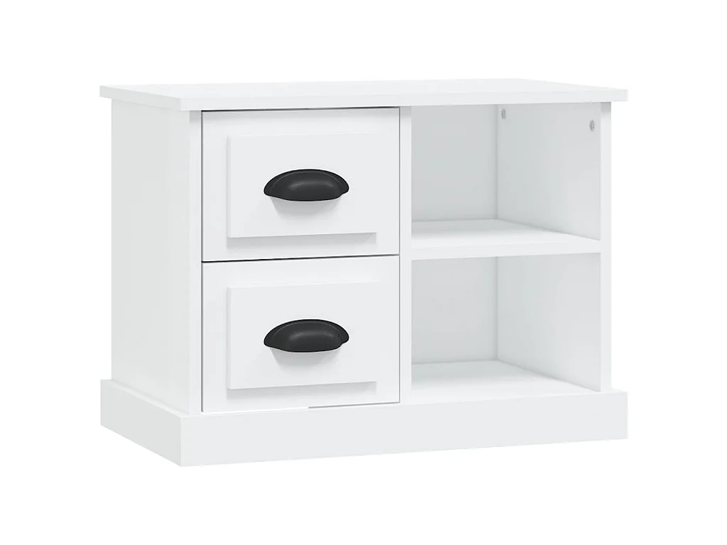 Mesita de noche blanco 60x35,5x45 cm ES57208