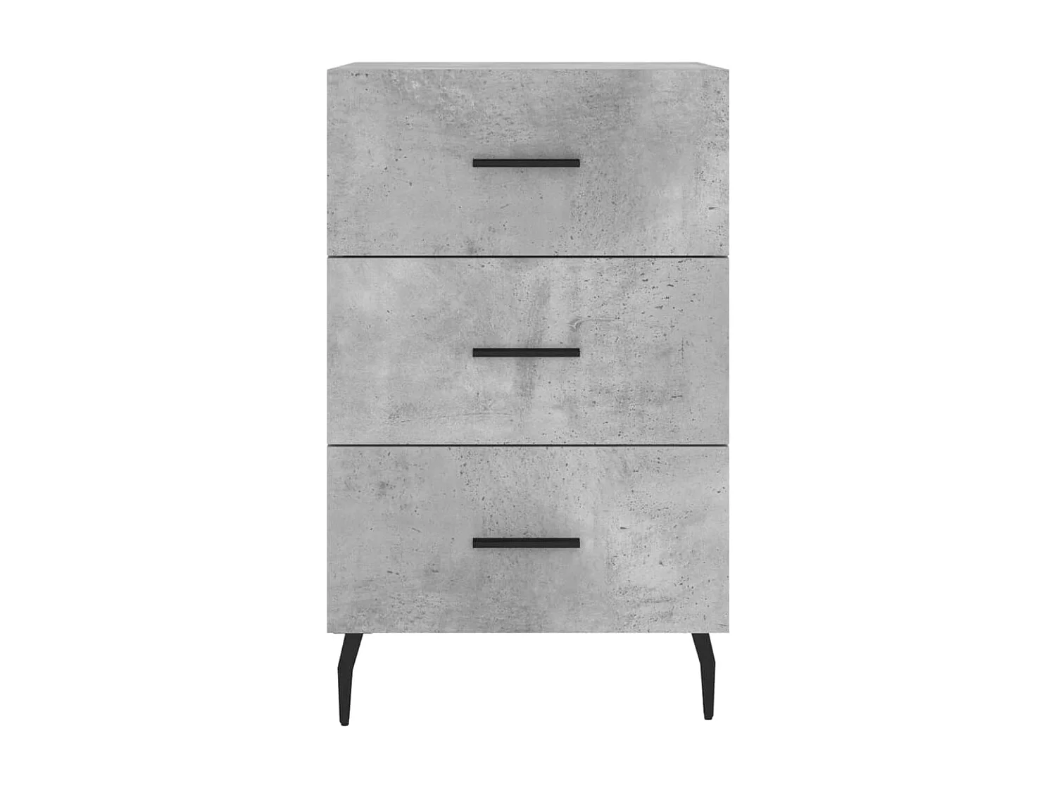 Nachtkastje 40x40x66 cm bewerkt hout betongrijs NL72021